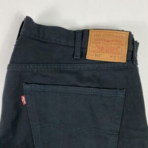 Levi's 501 XX Premium Jeans Mens 42x30 Black Dark Wash Straight Denim Pants